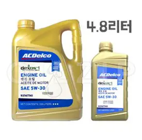 GM순정 ACDelco 덱소스1 Gen3 5w30 1리터+1리터 총4.8리터