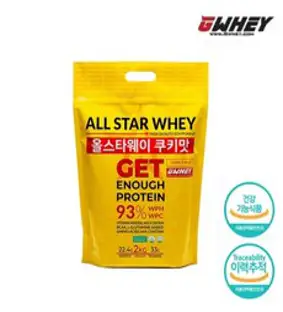 지웨이 올스타웨이 단백질보충제 포대유청 쿠키맛 2kg, 1개, 단품