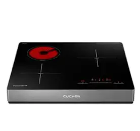 쿠첸 하이브리드 대화구 인덕션 3구 + 87mm 케이스 방문설치, CIR-O2S3400FLBE, 프리스탠딩(87mm)