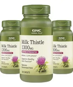 GNC 밀크시슬 1300mg 캐플렛, 120정, 3개