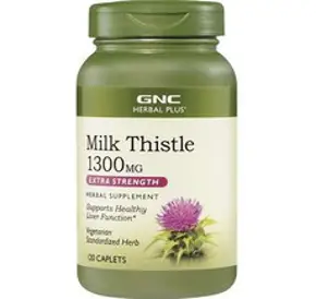 GNC 밀크시슬 1300mg 캐플렛, 120정, 1개
