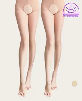 그레힙 2매 여성 골프스타킹 밑트임 UV차단 15데니아 올나감방지 발고리형 15D 스킨+스킨 2P 봄 여름 쿨, FREE