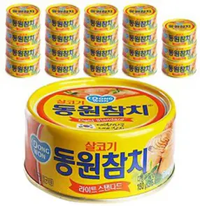동원 라이트 스탠다드 참치, 150g, 20개