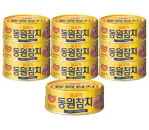 동원 라이트 스탠다드 참치, 250g, 10개