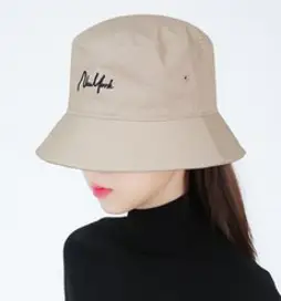 라핑 뉴욕 코튼 버킷햇 남녀공용 데일리 베이직 벙거지모자