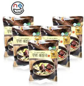 선봉식품 양평해장국 600g (무료배송) 상온보관 해장국 선지해장국 선지 전자레인지 조리가능, 5개