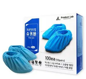프로덕트랩 고급형 일회용 슈즈커버 100매(50켤레) 부직포덧신 슈커버 신발커버, 100매입