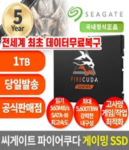 씨게이트 파이어쿠다 120 게이밍 SSD, ZA1000GM10001, 1TB