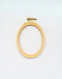 더스타일 원목 원형 십자수틀 12.5cm, 혼합색상, 1개