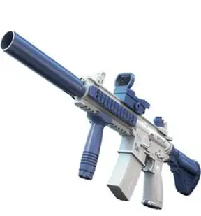 M416 자동 워터건 펌프 대용량 물통 전동물총, 블루