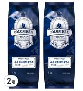 곰곰 콜롬비아 블렌드, 홀빈(분쇄안함), 1000g, 2개