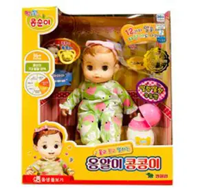 콩순이 울고 웃고 말하는 옹알이 콩콩이 아기인형, 혼합색상