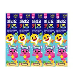 페리오 키즈치약 2단계 핑크퐁 5입 유아치약, 75g, 5개