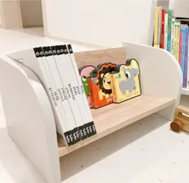 1단 책장 가로 낮은 거실장 선반 오픈형 책장 수납 책꽂이 보조 수납장, 화이트