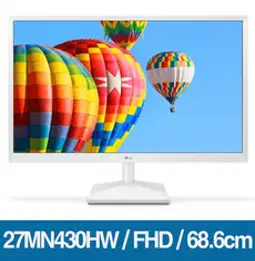 LG전자 68.6cm FHD 모니터 화이트, 27MN430HW