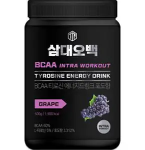 뉴트리커먼 삼대오백 티로신 BCAA 아미노산 글루타민 대용량 헬스보충제 포도, 1개, 500g