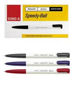 동아 스피드볼 0.5mm 24자루 1갑 검정 빨강 파랑 스피디볼, 검정 24자루1갑