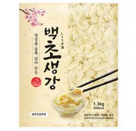 이엔 초생강 백색 슬라이스 장아찌, 1.3kg, 1개