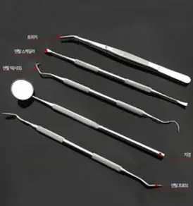 마하 수동식 의료용 치석제거기 5종세트, MACH9800, 1세트