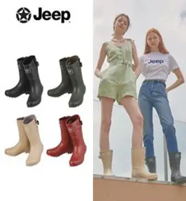 [지프] (JEEP) 버클 미디 레인부츠 (220-250)