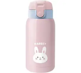 COUP 스테인레스 원터치 애니멀 보온보냉텀블러, 핑크, 350ml