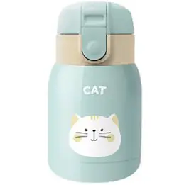 COUP 스테인레스 원터치 애니멀 보온보냉텀블러, 민트, 200ml
