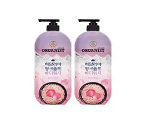 LG생활건강 오가니스트 히말라야핑크솔트 바디워시 퓨리파잉로즈 900ml x 2개