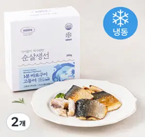 코야드 가시없이 먹기 편한 순살생선 1분 바로구이 고등어 (냉동), 200g, 2개