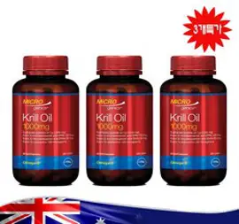 호주약국 판매 크릴오일 영양제 마이크로제닉스 크릴 오일 건강식품 Krill Oil 1000mg 60 Capsules, 3병, 60캡슐
