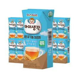 파스퇴르 아이간식 아이생각 유기농 보리차 125mL 24입 간편음료 1세트, 46세트