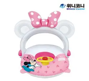 디즈니 미니마우스 파라솔 쿠션 보행기 튜브, 혼합 색상, 1개