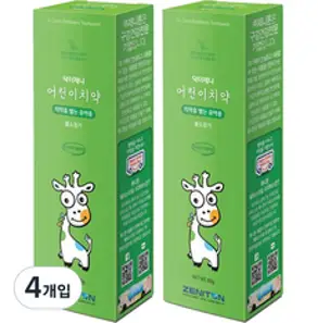 제니튼 닥터제니 어린이 치약 2p, 60g, 4개