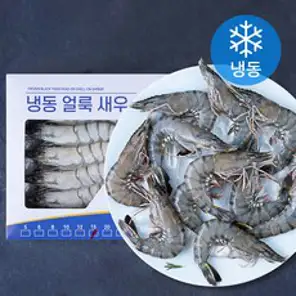 오션스글로벌 블랙타이거 얼룩 새우 (냉동), 1개, 500g(15미)