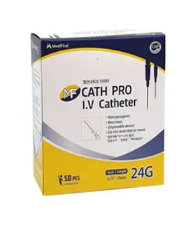 필텍 정맥카테타(I.V Catheter) 24G (0.75inch) 판매단위:박스(50개), 1개