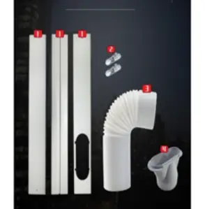 이동식 에어컨 자바라 배기 호스 창문 틀 칸막이 열기 벌레 열풍배출덕트 배풍 배기구 가림막, 지름 13cm 길이 3m 좌