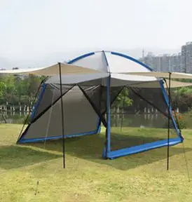 인앤캠핑 타프스크린 메쉬 텐트, 블랙코팅
