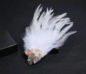 여자 브로치 옷깃 핀 드레스 액세서리 깃털 코사지 핀 여자 여자