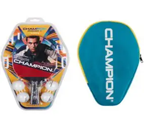 참피온 쉐이크 탁구라켓 + 탁구공 4개 +보관케이스 세트, PREMIER S, 1세트