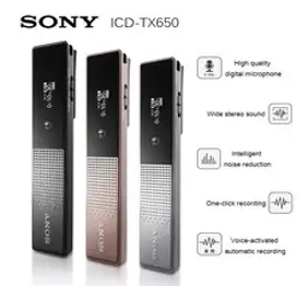 소니 스테레오 IC 레코더 ICD-TX650 : 16GB 고성능 디지털 마이크 내장 브라운 ICD-TX650 T