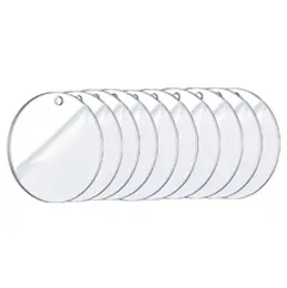 코히모 미술 공예 DIY 타공형 아크릴판 두께 2mm x 지름 100mm 4W061, 지름100mm 10개, 10개, 투명