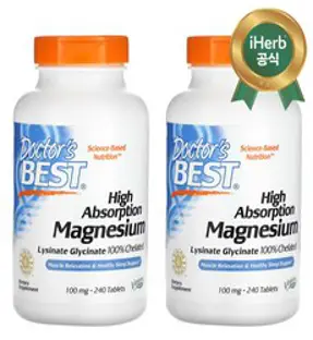 닥터스베스트 2개X 킬레이트화 고흡수 마그네슘 100mg 240정, DRB00087-2, 2개