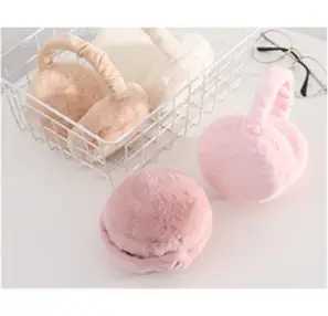 겨울 남성과 여성의 따뜻한 베이직 퍼귀마개 귀 따뜻하게 접을 수있는 귀마개