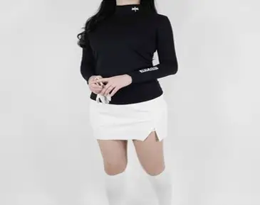 티앤드골프 여성골프이너웨어 기모 목폴라 골프티셔츠 겨울 골프웨어