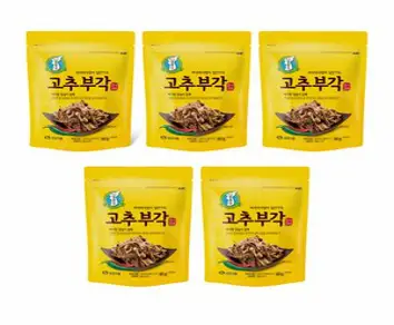 [지도표성경] [김 본사] 고추부각 60g x 5봉, 5개
