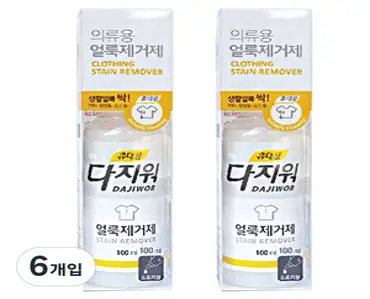 퓨어런 다지워 휴대용 얼룩제거제, 100ml, 6개