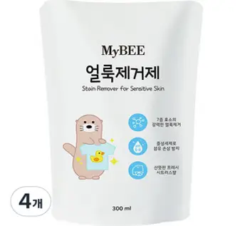 마이비 얼룩제거제 유아세제, 300ml, 4개
