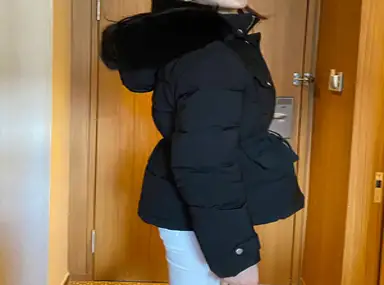 오니몰 고퀄 오리털 여성 겨울 덕다운 퍼 후드 스트링 숏 패딩 점퍼