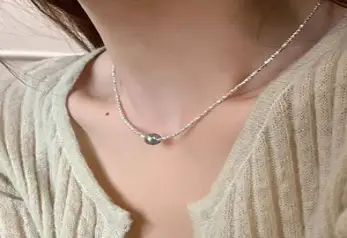 깍지쥬얼리 925실버 4mm 팝콘 체인 남자 여자 은목걸이