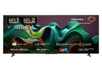 HISENSE 4K UHD Mini LED 스마트TV 75U6N, 190cm(75인치), 스탠드형, 방문설치