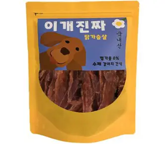 100%국내산 수제강아지간식 대용량 애견 육포 이개진짜, 닭가슴살, 300g, 1개